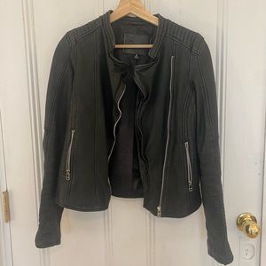 Goosecraft brand genuine leather jacket. Black, size Medium